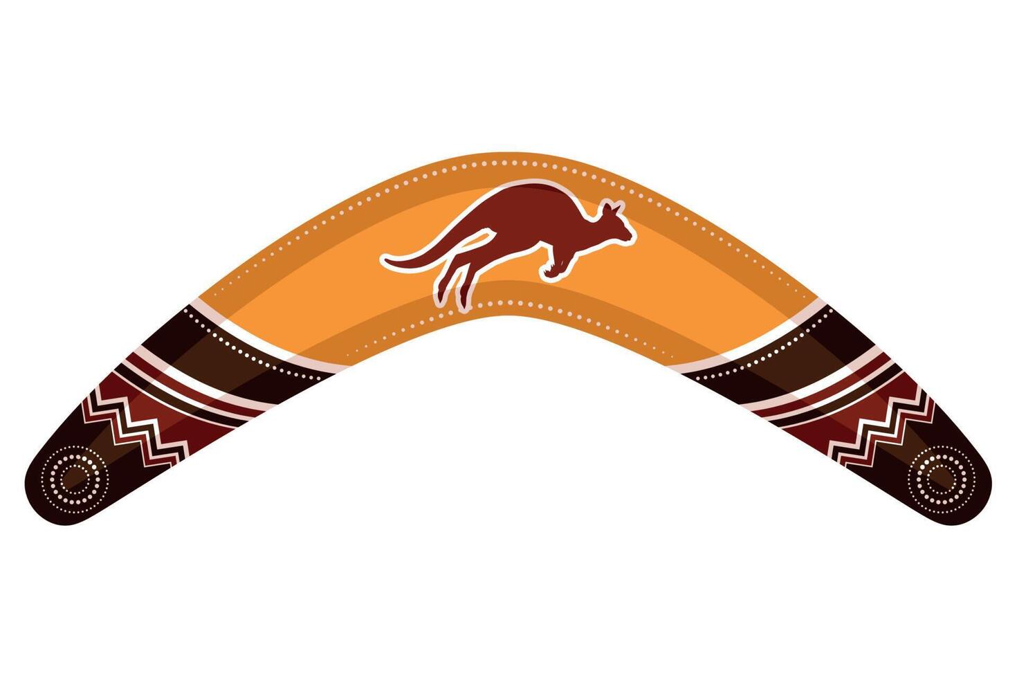 australian wooden boomerang vector