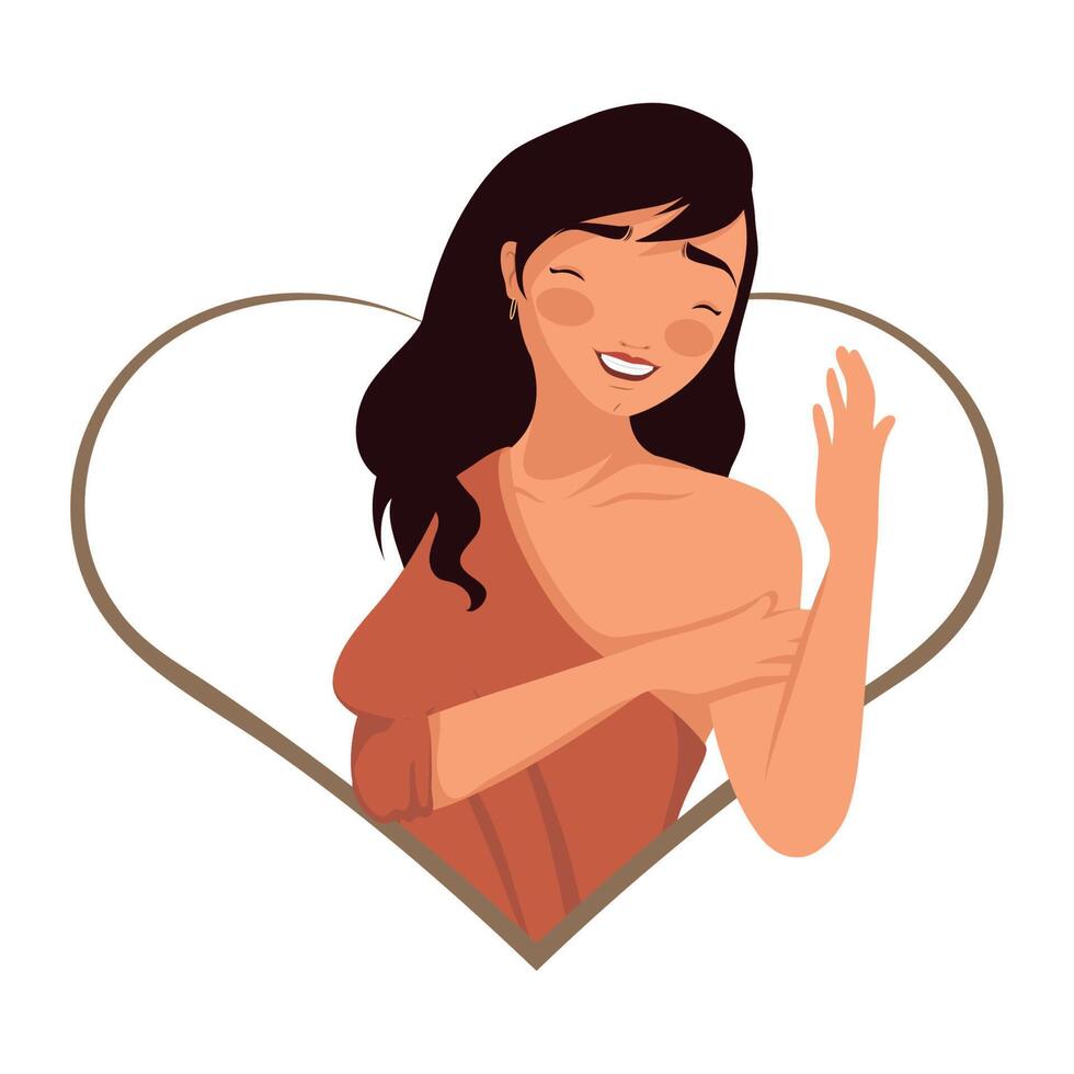 woman in heart vector