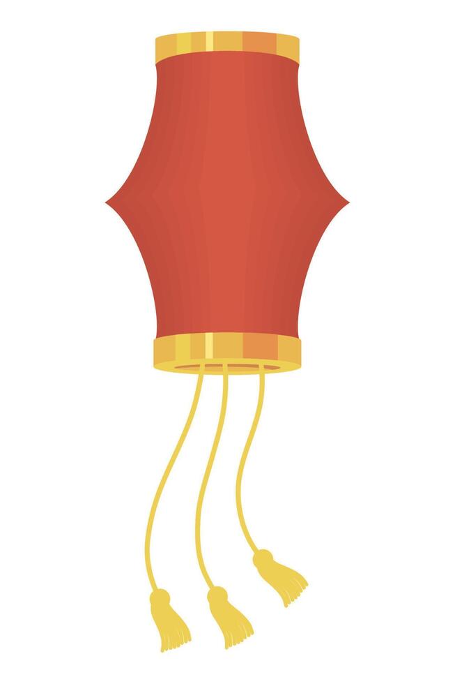 red chinese lamp vector