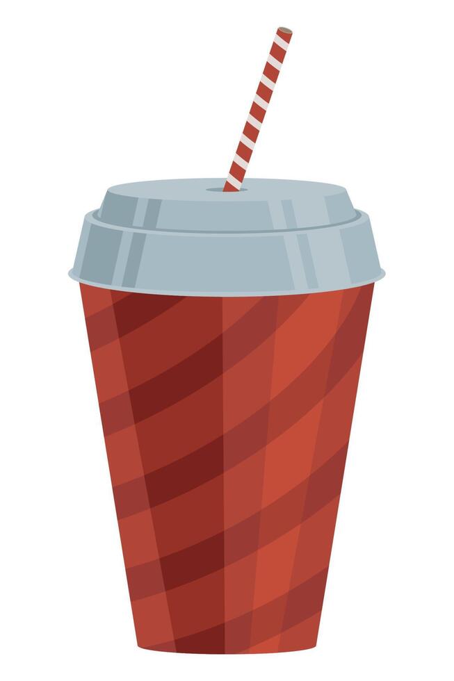 soda in take away pot vector