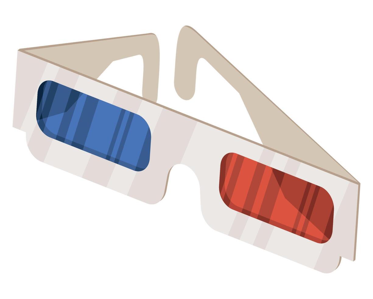 gafas de cine 3d vector