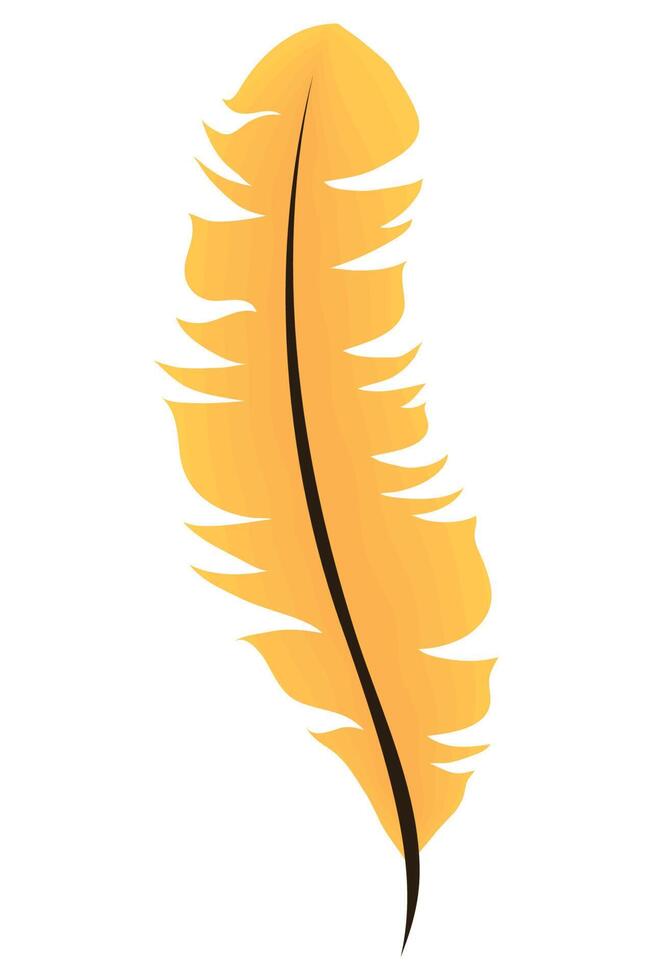 yellow feather bird vector