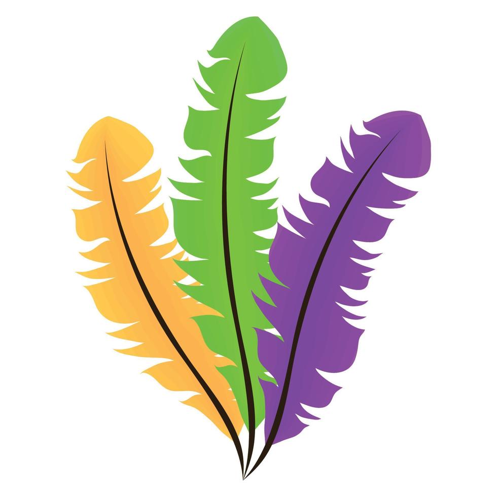 mardi gras celebration feathers vector