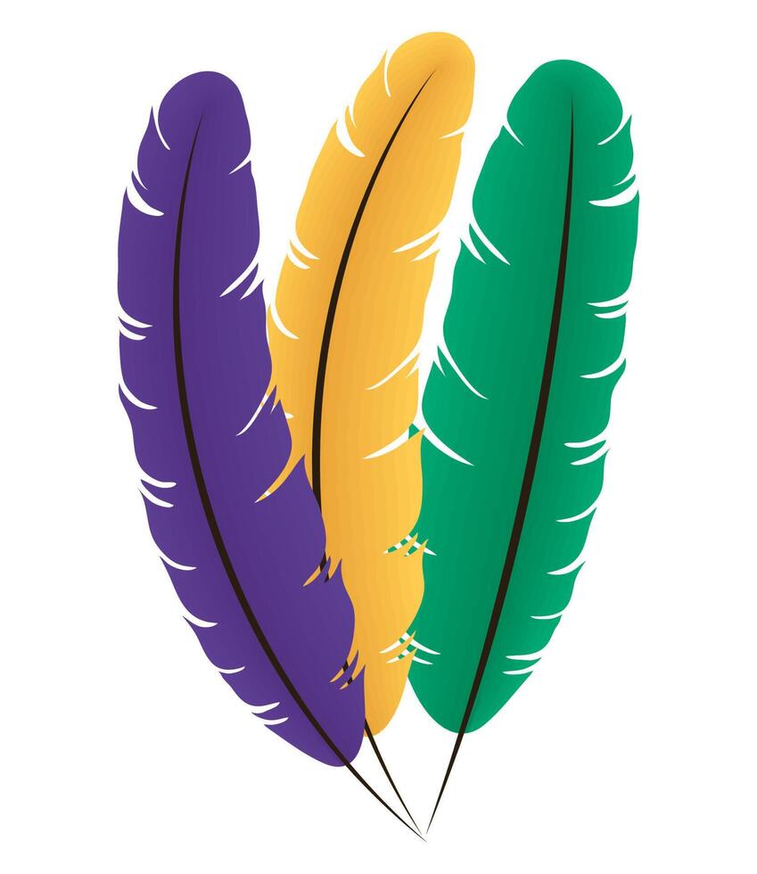 plumas de carnaval vector