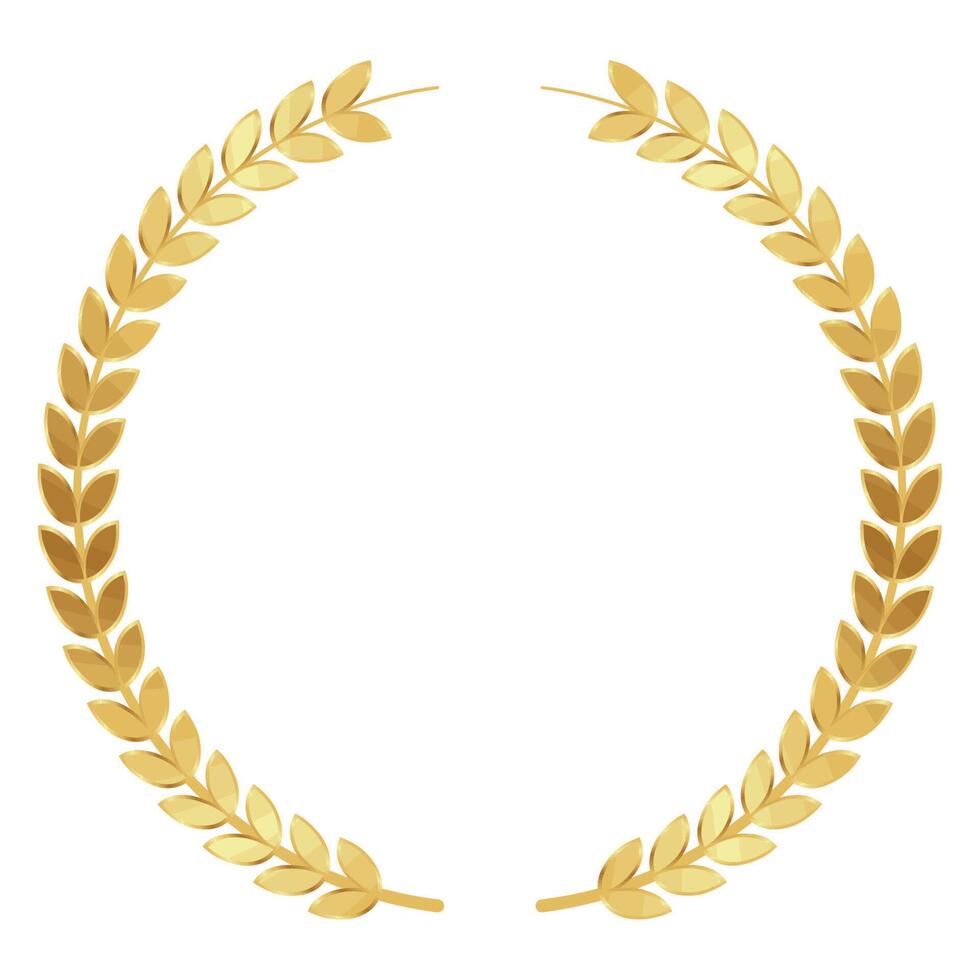 golden wreath crown vector