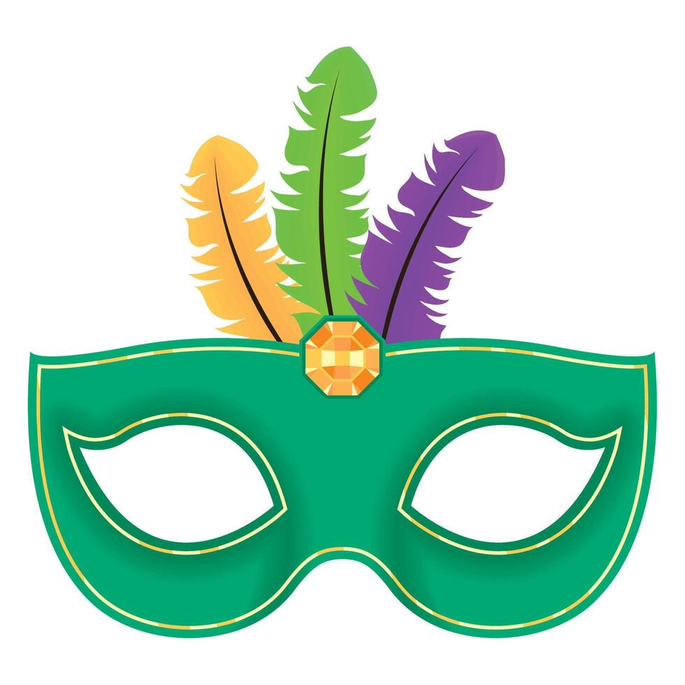 green mardi gras mask 16927376 Vector Art at Vecteezy
