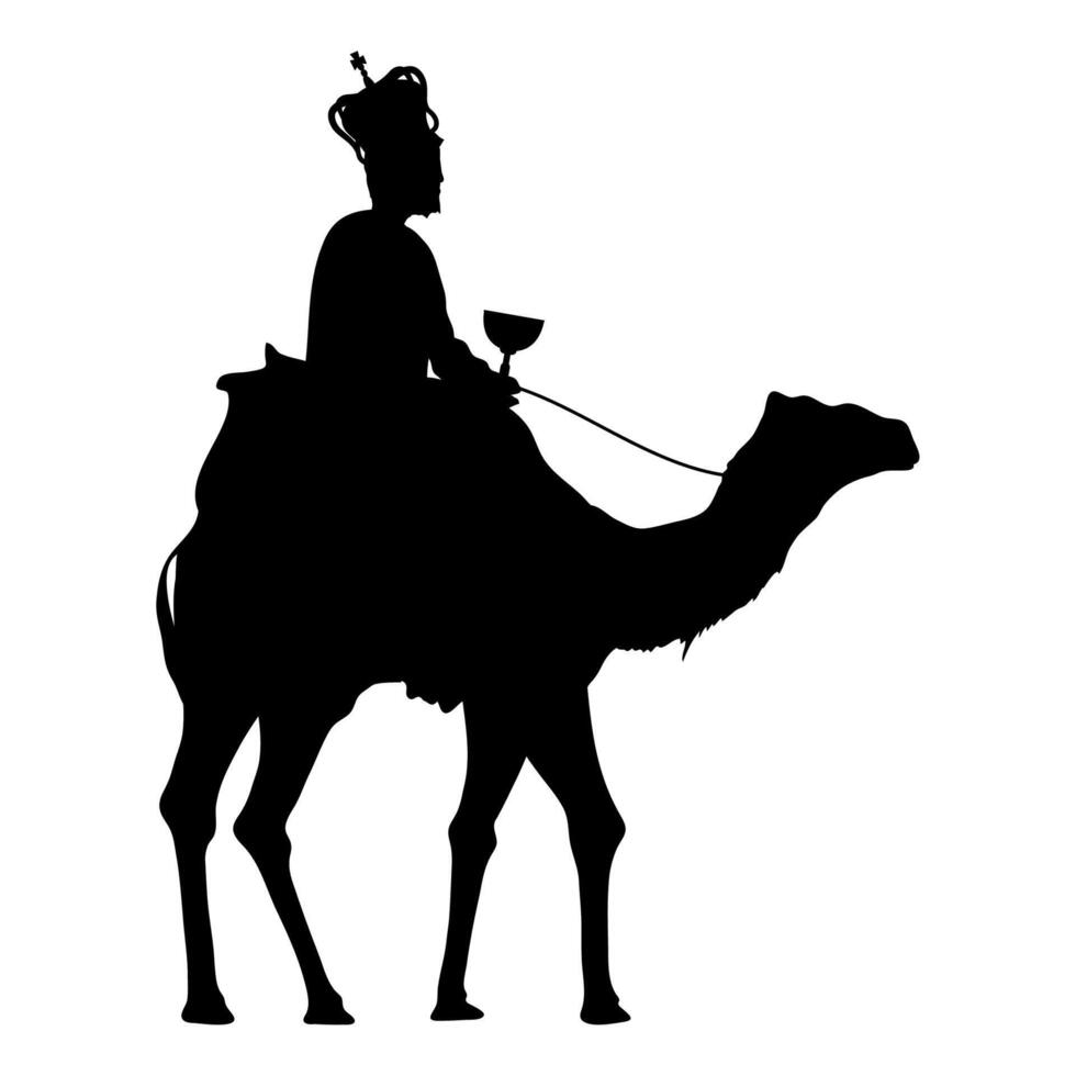 wise men gaspar in camel vector