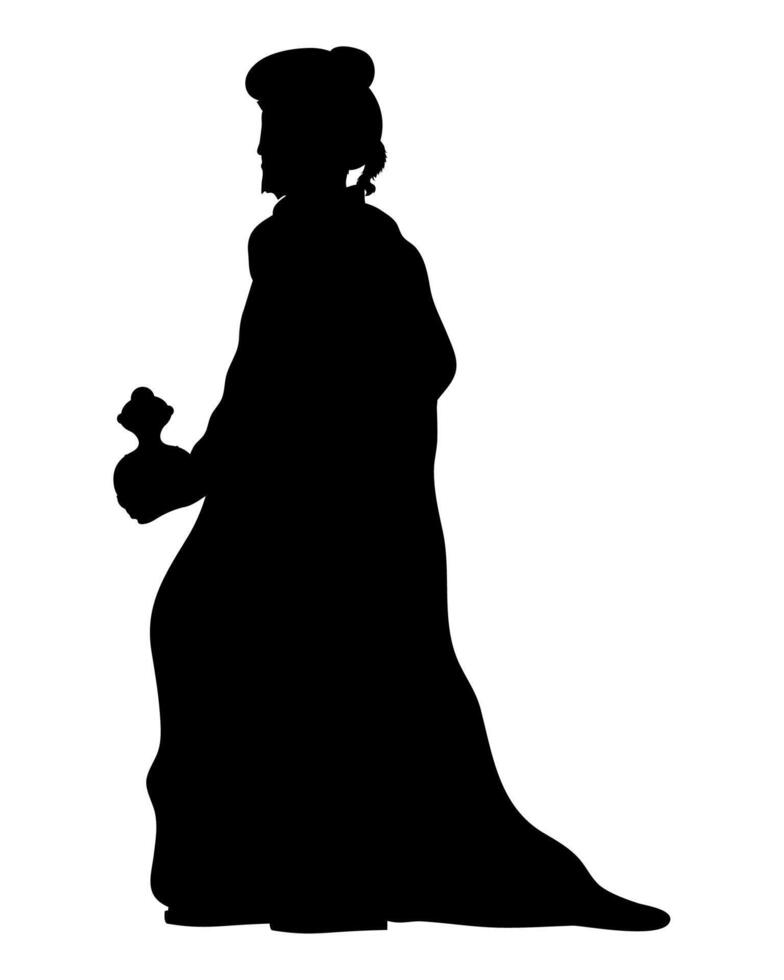 wise men gaspar silhouette vector