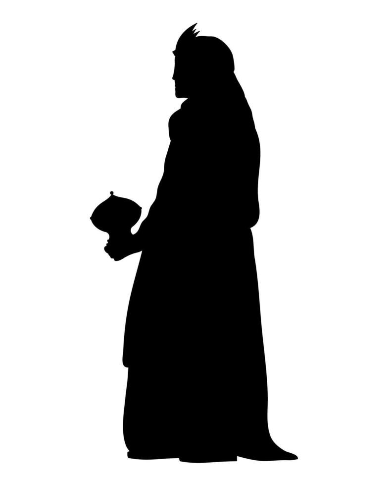 wise men melchior silhouette vector