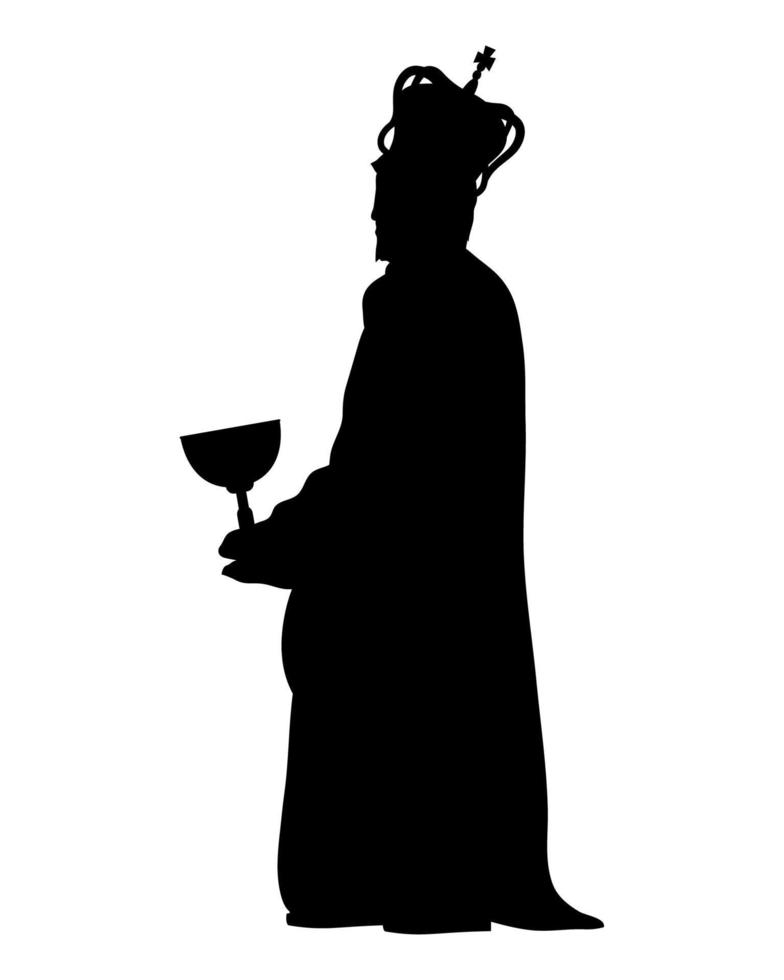 wise men balthazar silhouette vector