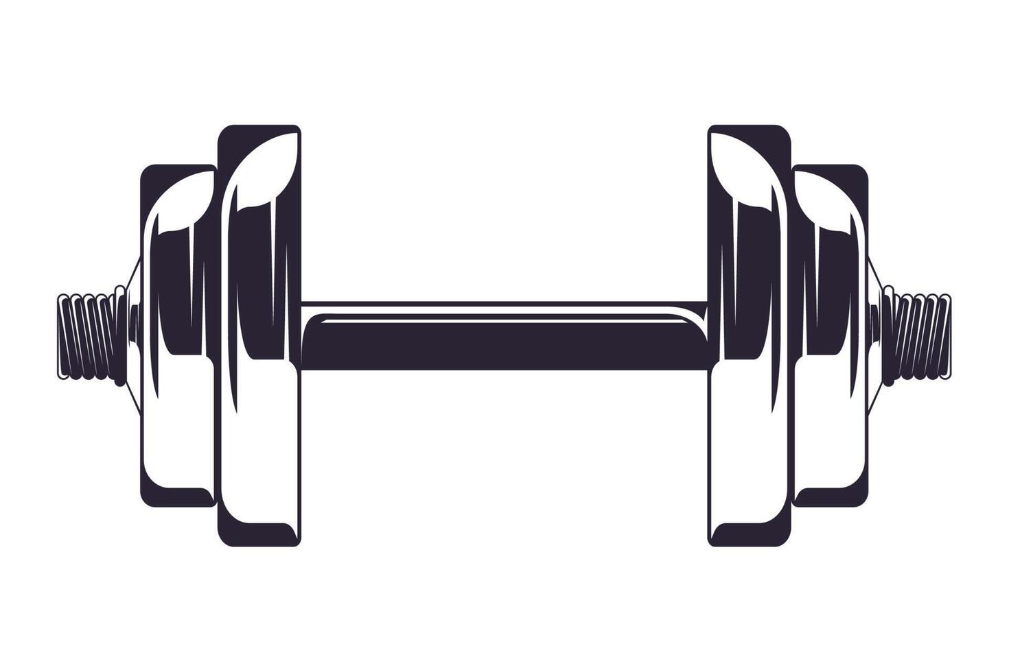 dumbbell gym equipment vector