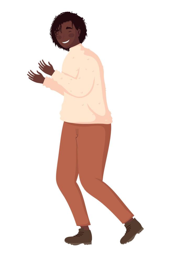 young afro man vector