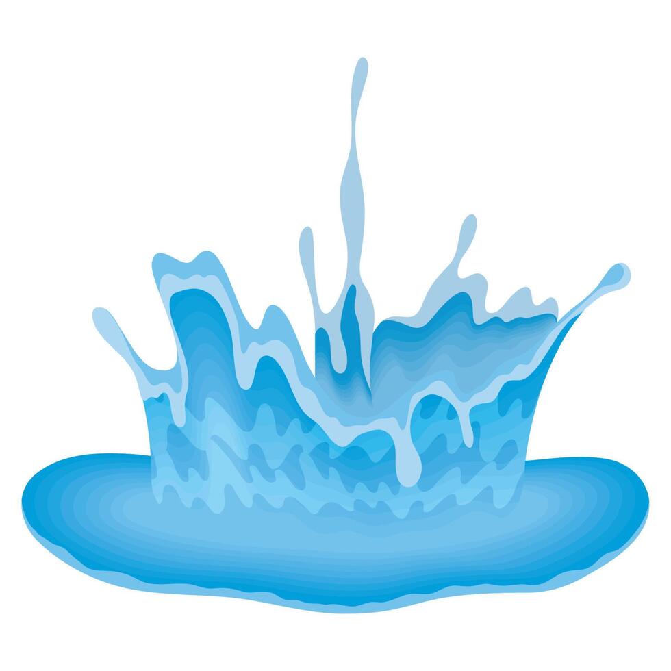 h2o splashing nature vector