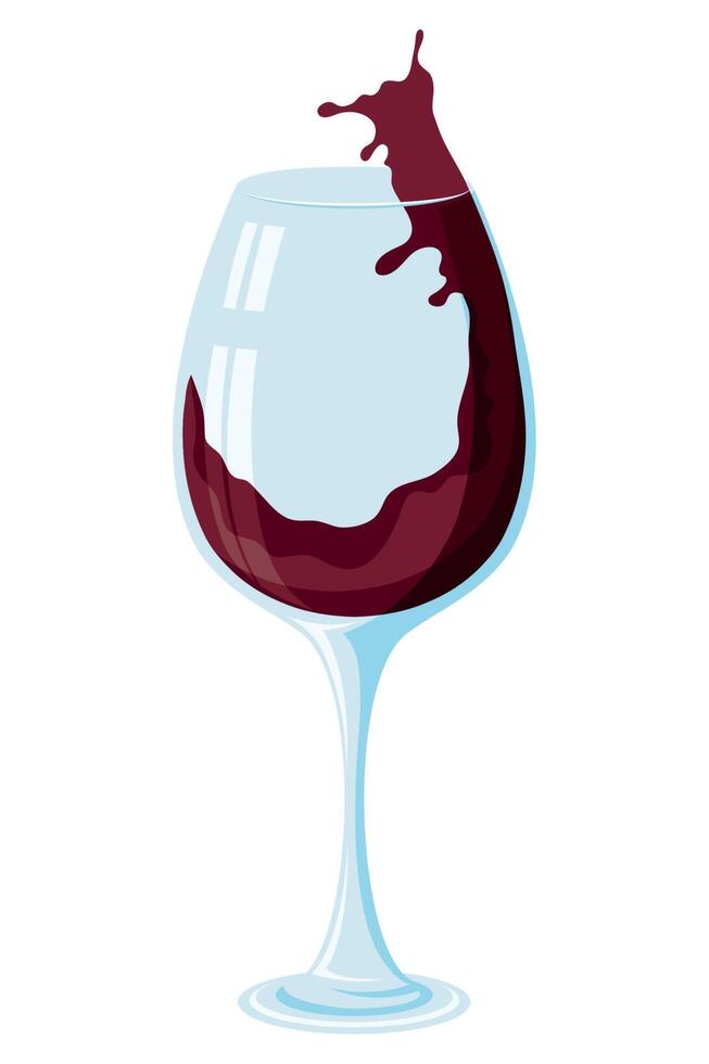 wine cup splashing vector