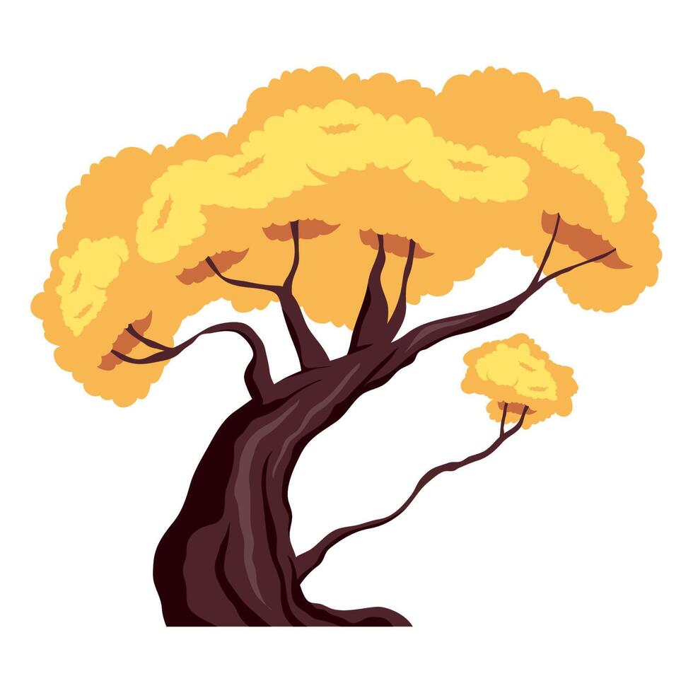 autumn tree plant vector