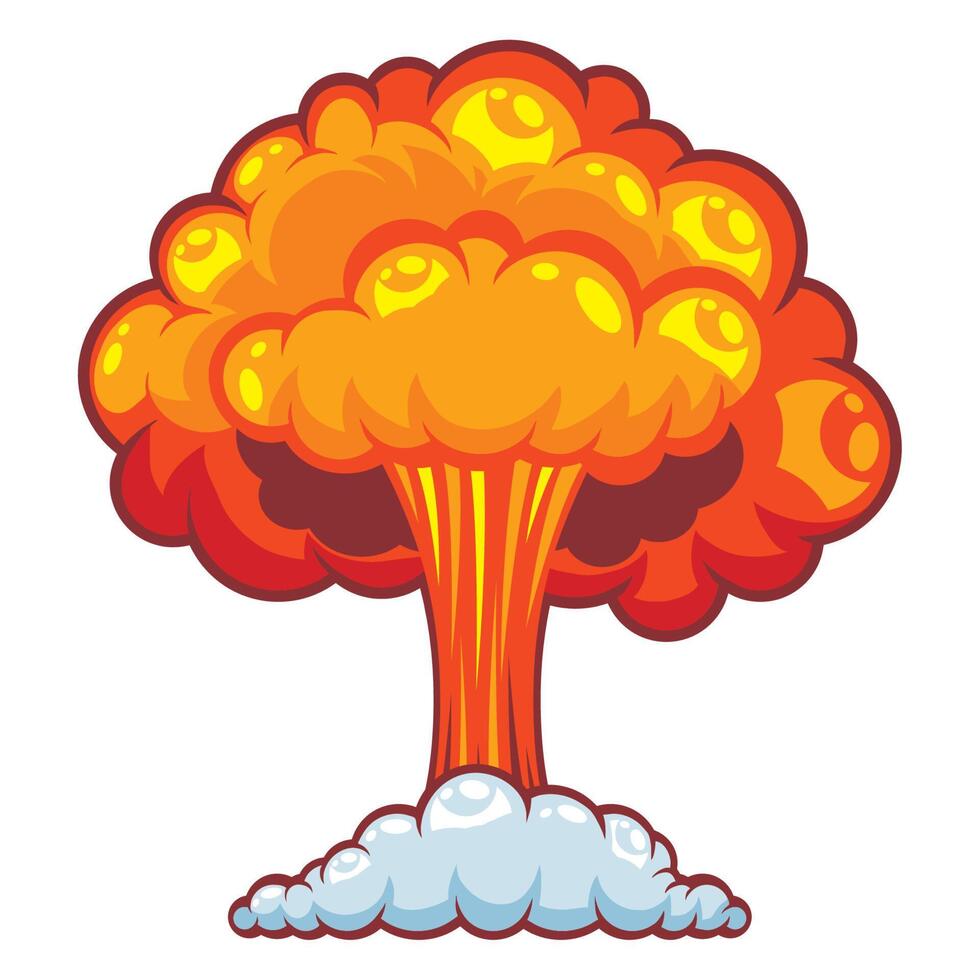 explosión bomba nuclear vector