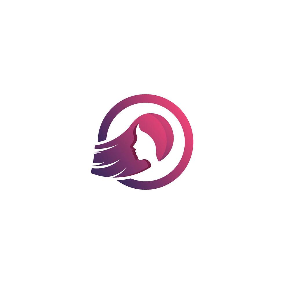 vector de icono de logotipo de cabello aislado