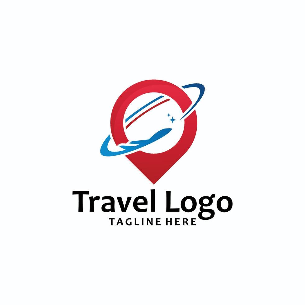 vector de icono de logotipo de viaje aislado