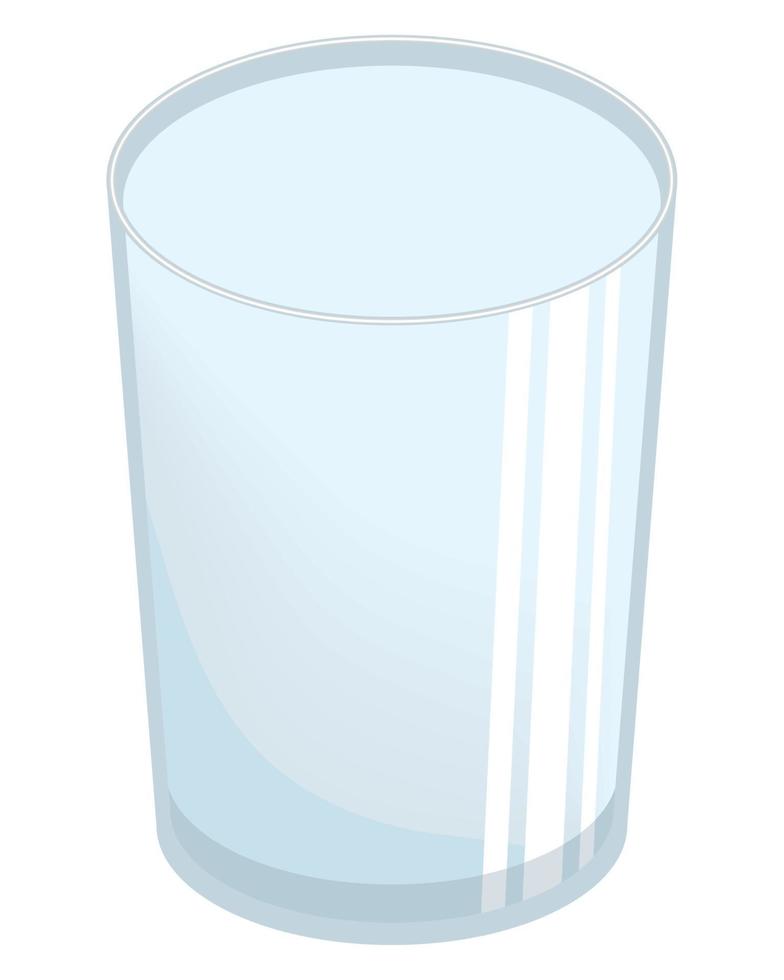 bebida de agua en vaso vector