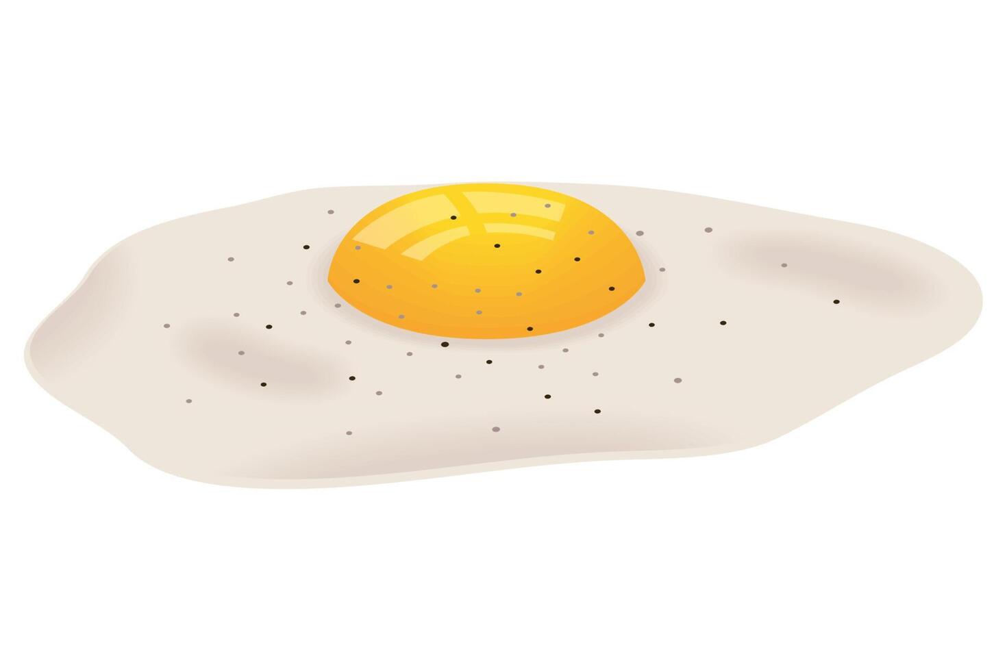 egg fried breakfast food vector