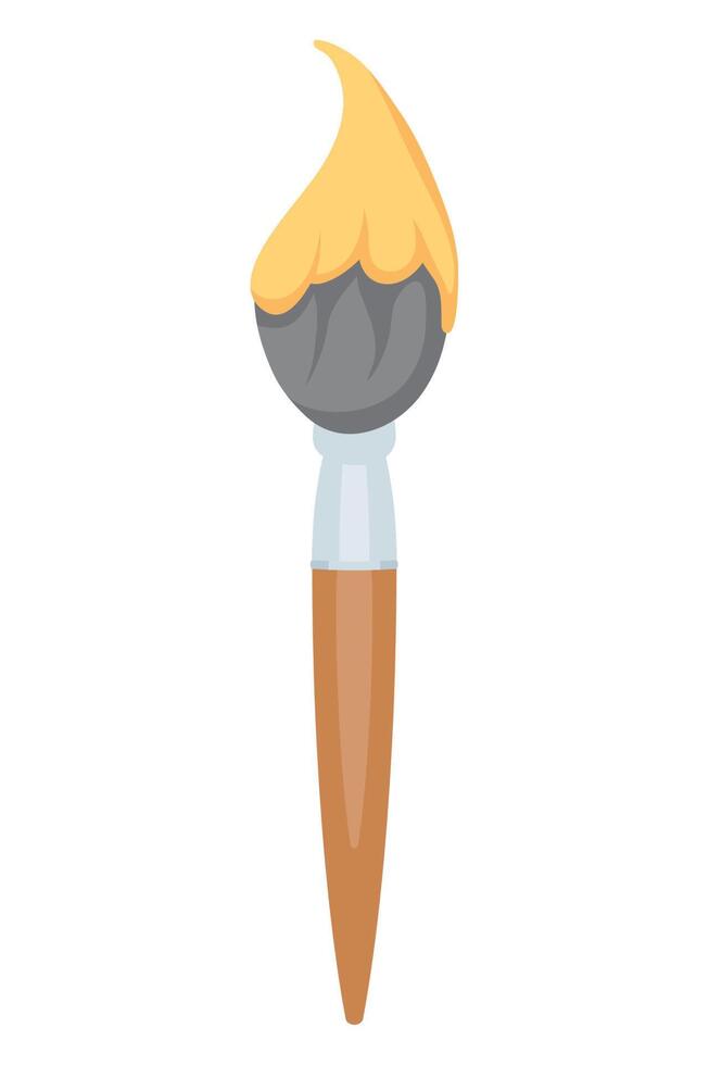 paint brush school supply vector