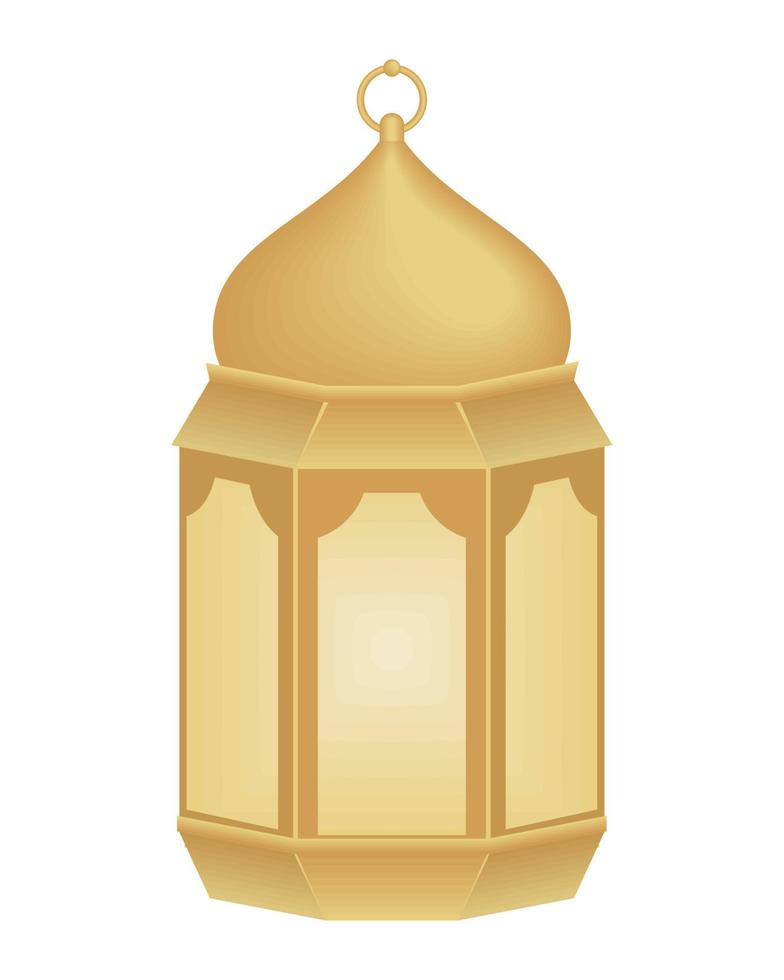 golden arabic lamp vector