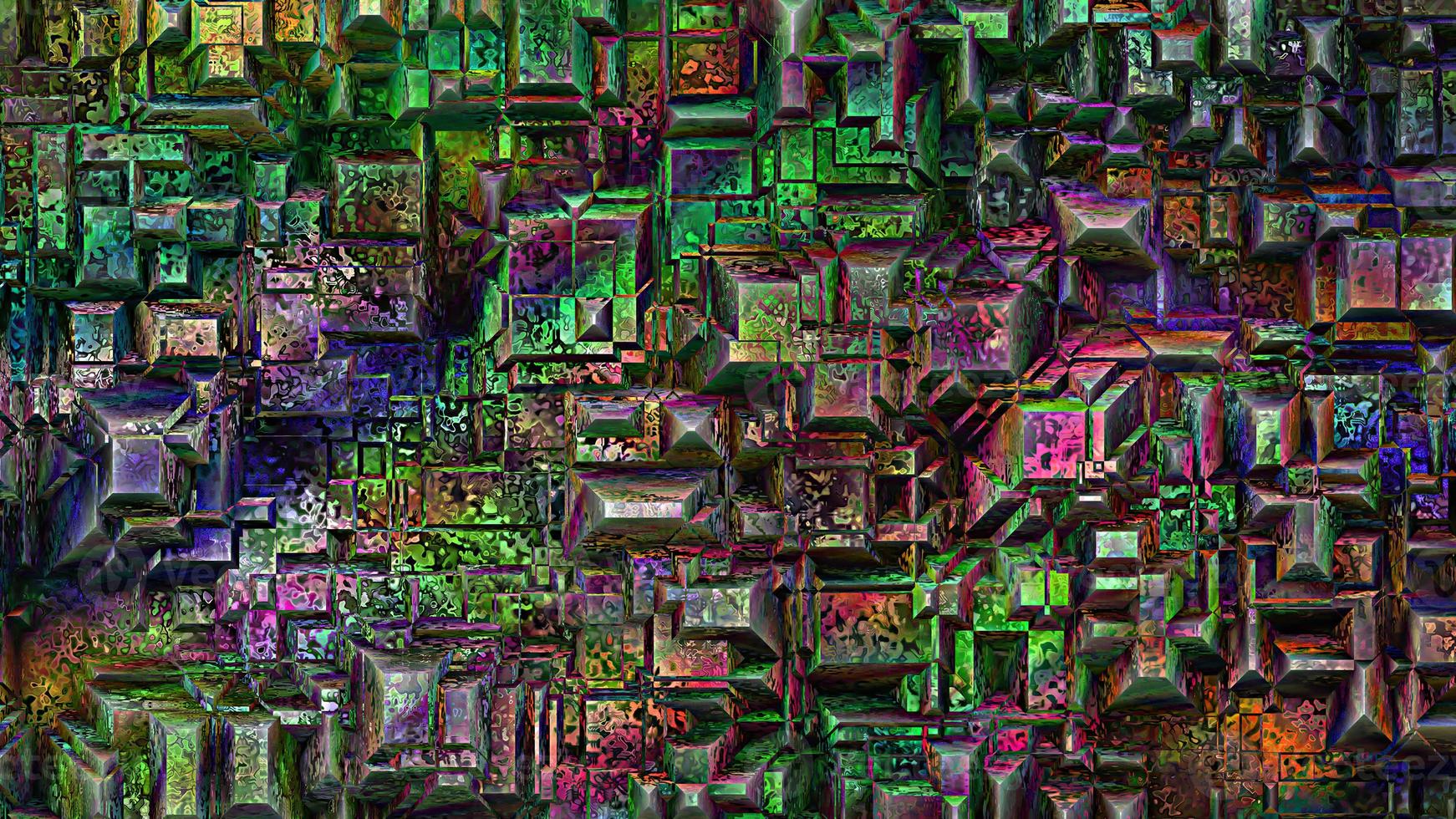 Abstract 3D geometric background,Holographic digital texture photo