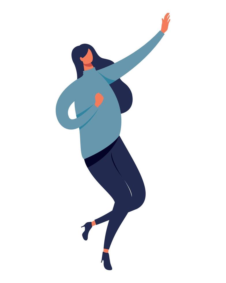 beauty woman dancing vector