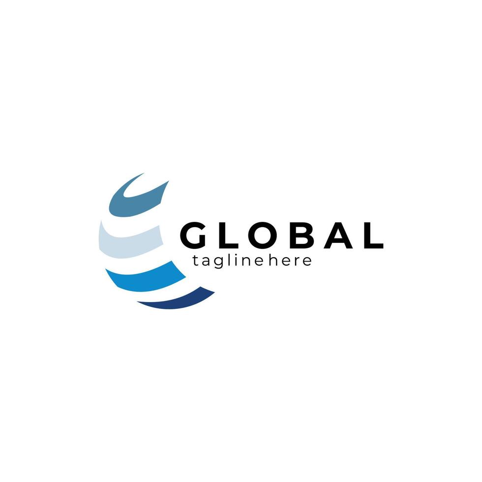 vector de icono de logotipo de empresa global aislado