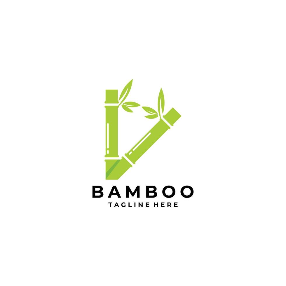 vector de icono de logotipo de bambú aislado