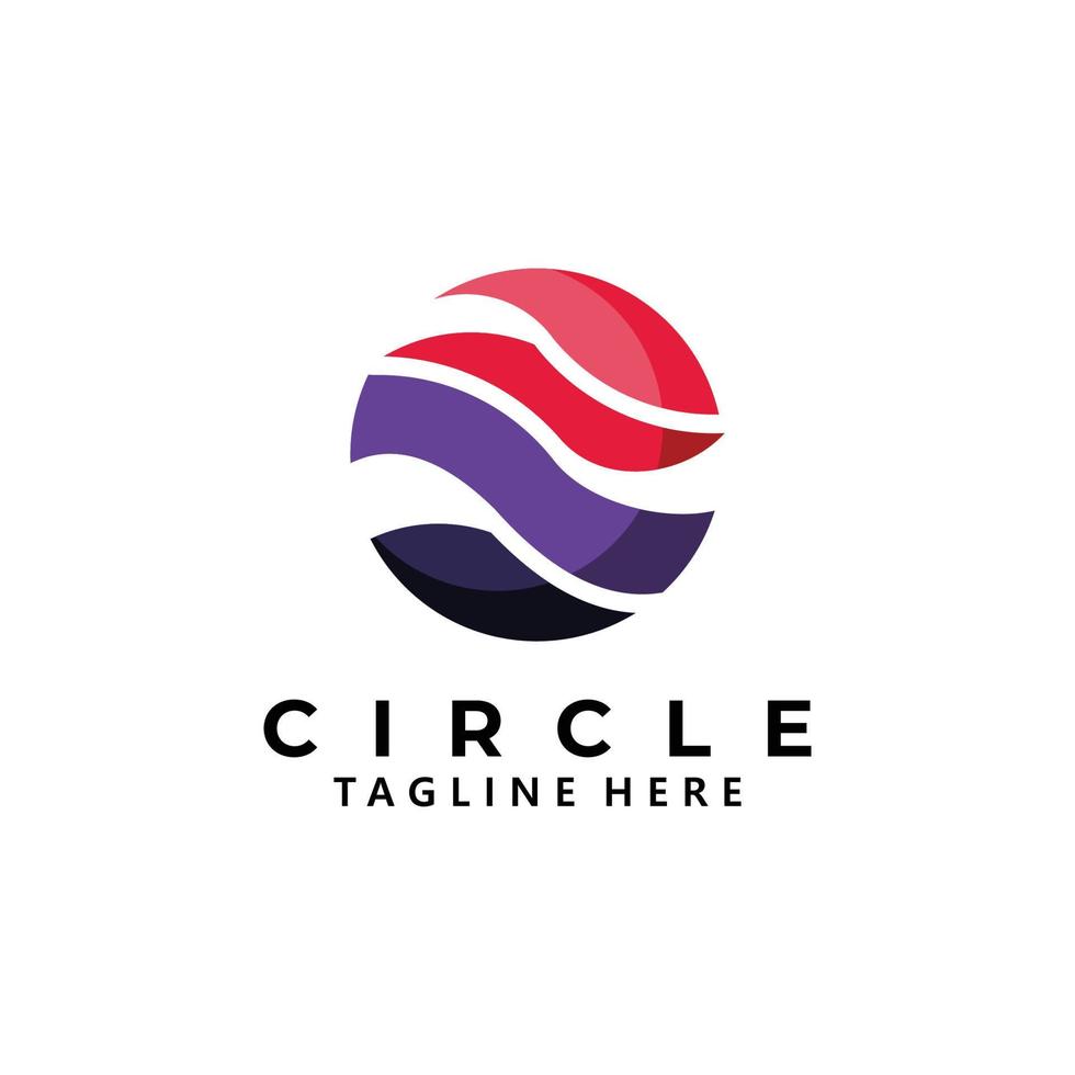 circle logo icon vector isolated