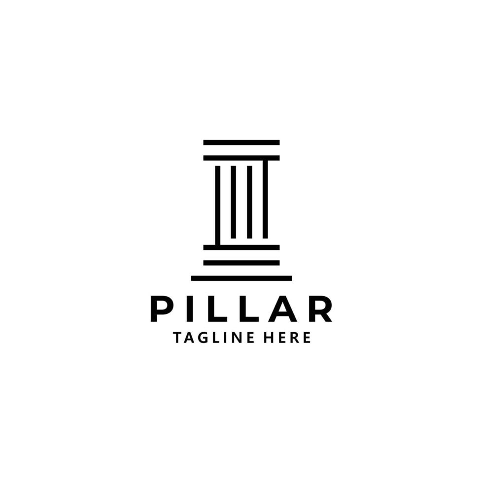 pillar logo icon vector isolated