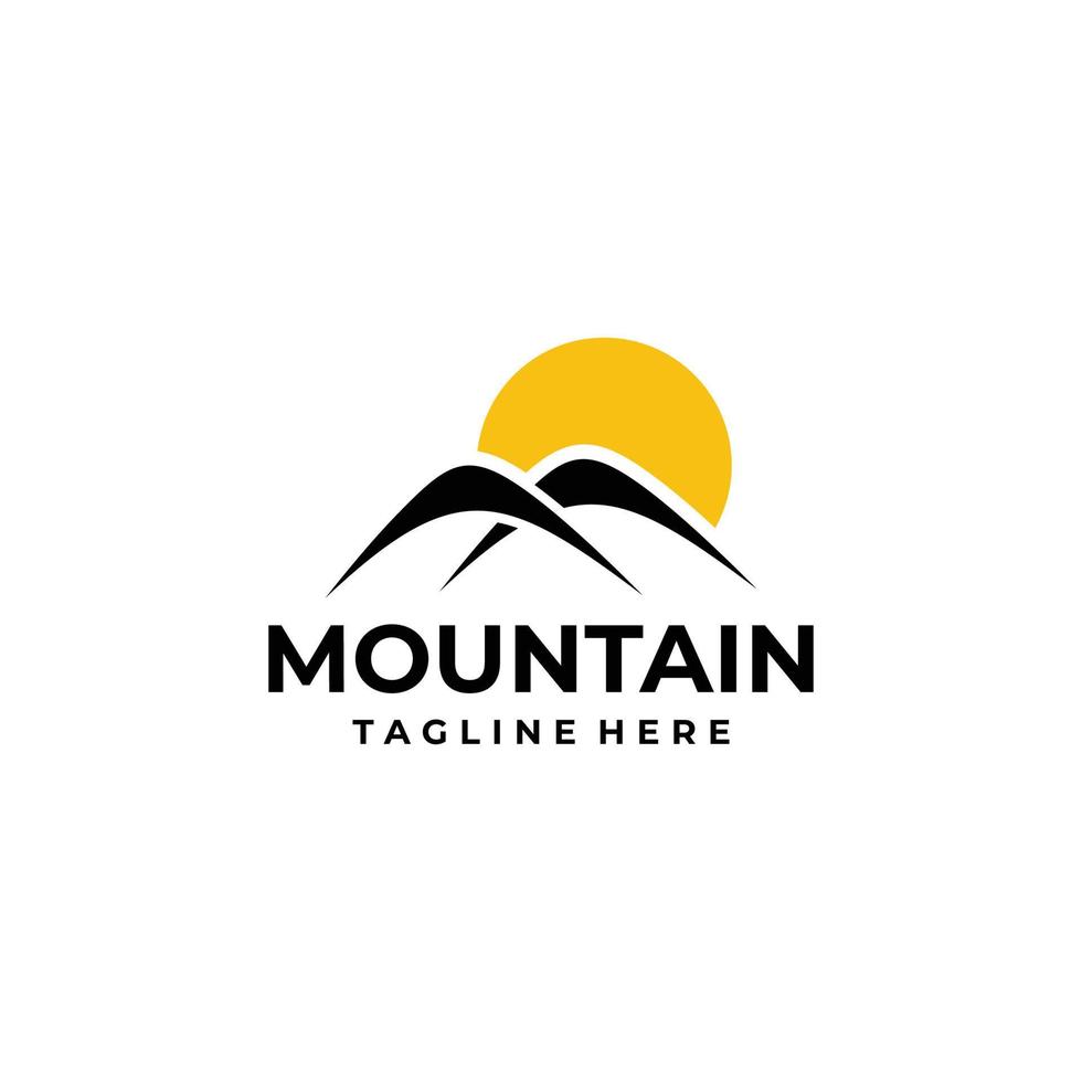 vector de icono de logotipo de montaña aislado