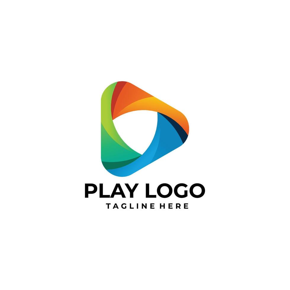 play logo  icon vector isolated