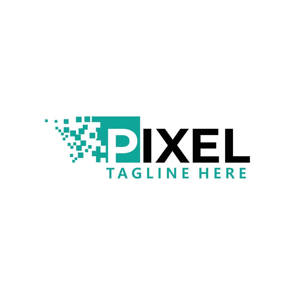vector de icono de logotipo de píxel aislado