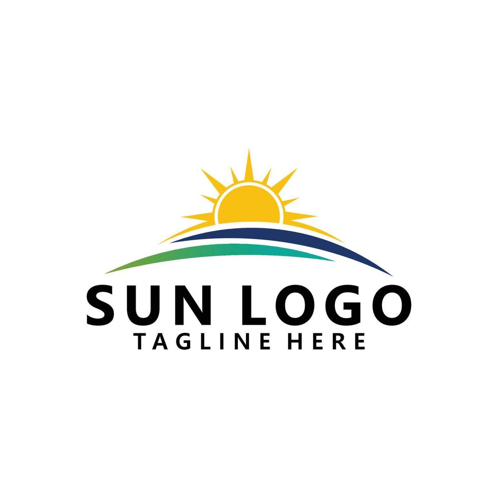 sol logo icono vector aislado