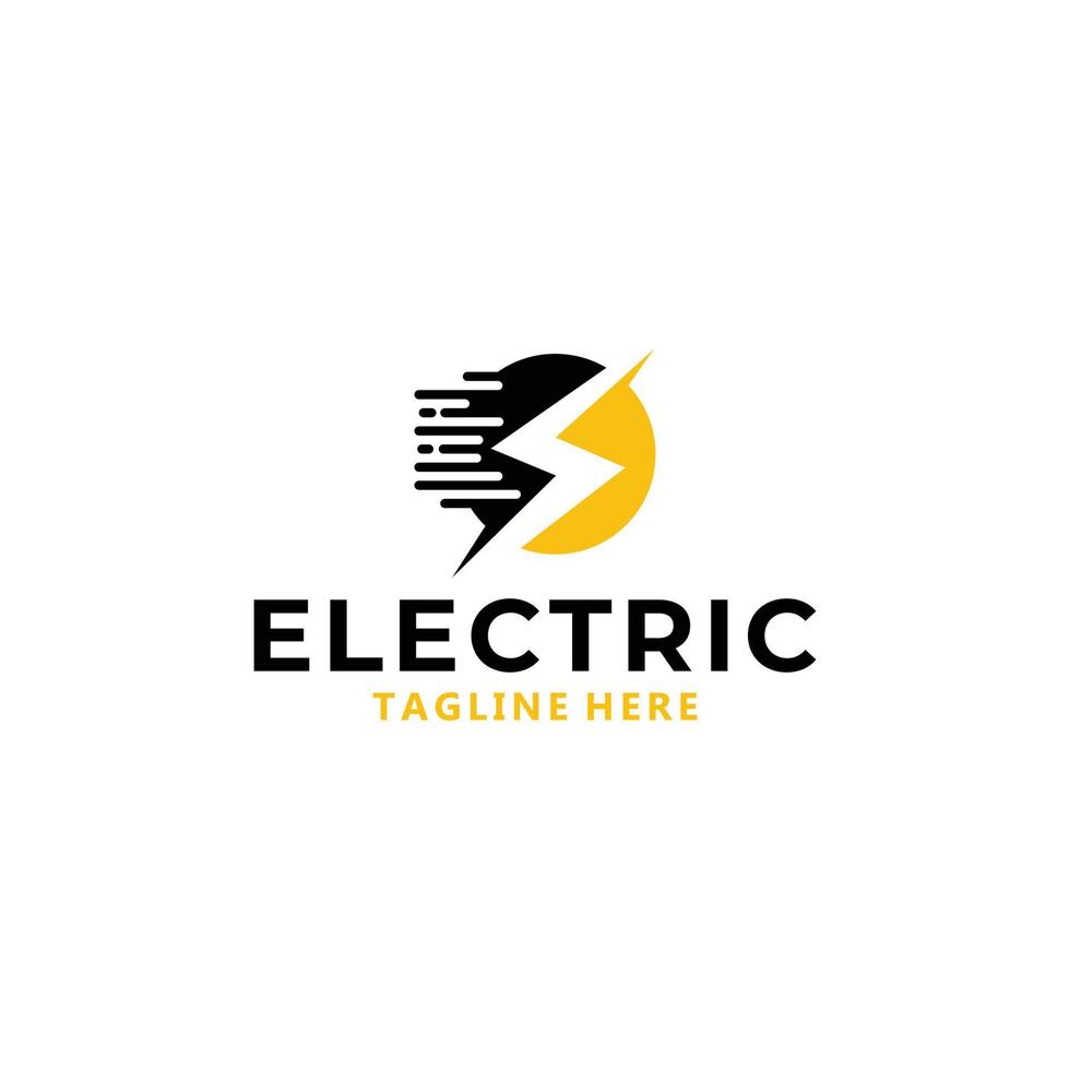 vector de icono de logotipo eléctrico aislado