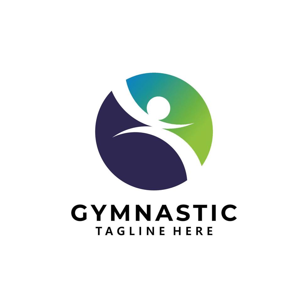 gymnastic logo icon vector isolated