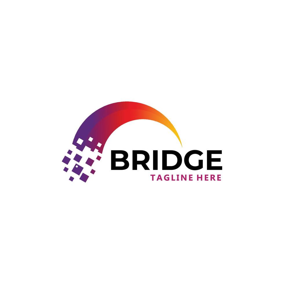 bridge logo icon vector isolated