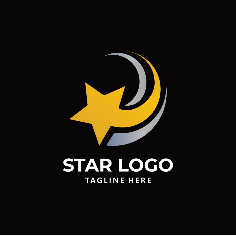 vector de icono de logotipo de estrella aislado