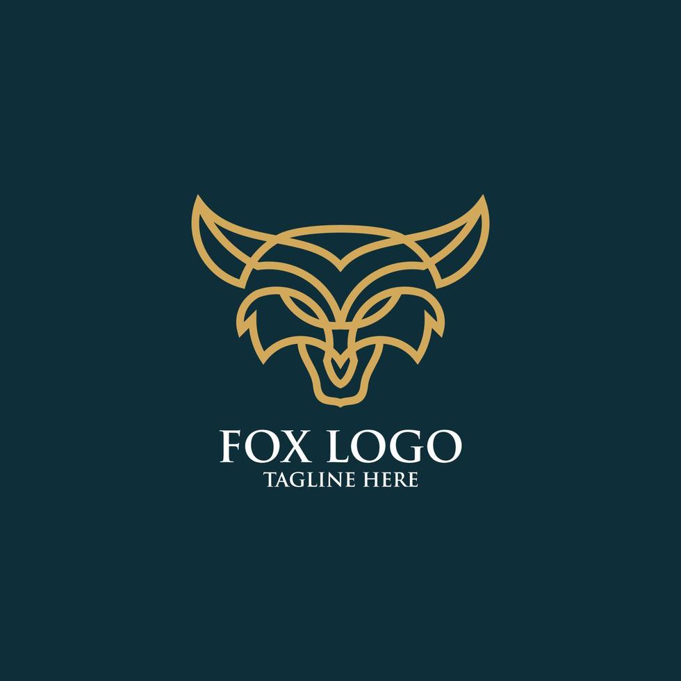fox logo icon vector isolated