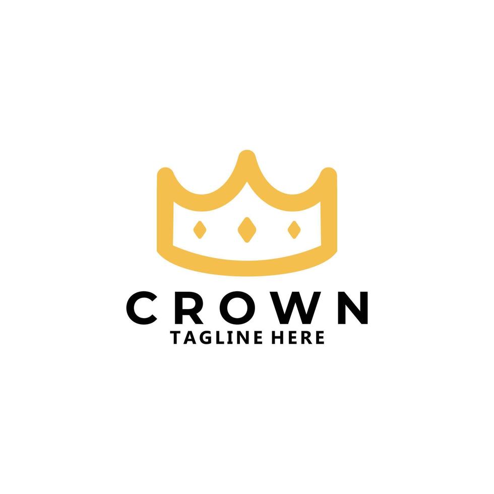 crown logo icon vector isolated