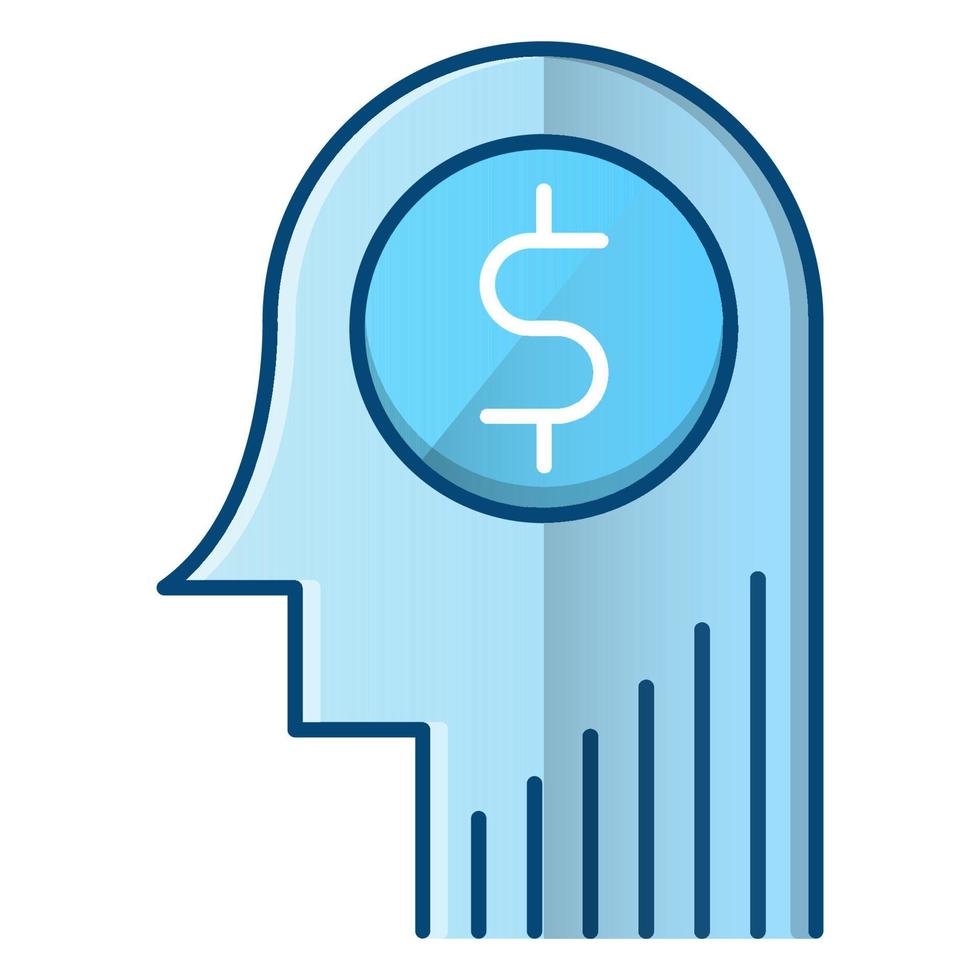 investments thinking icon, suitable for a wide range of digital creative projects. Happy creating. vector