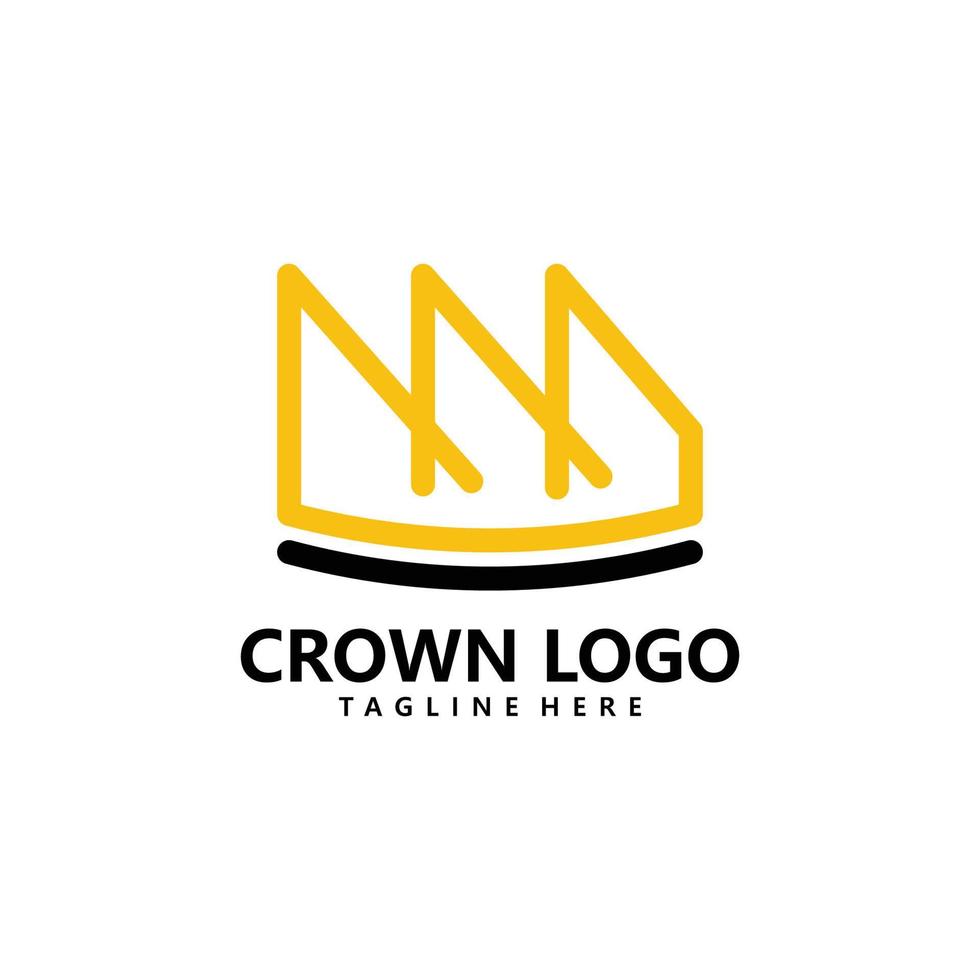 vector de icono de logotipo de corona aislado