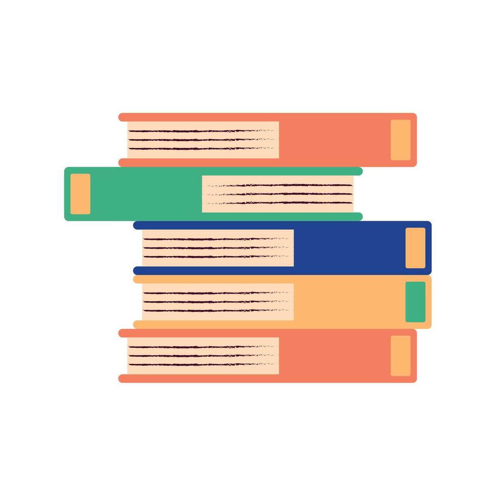 pile text books library vector