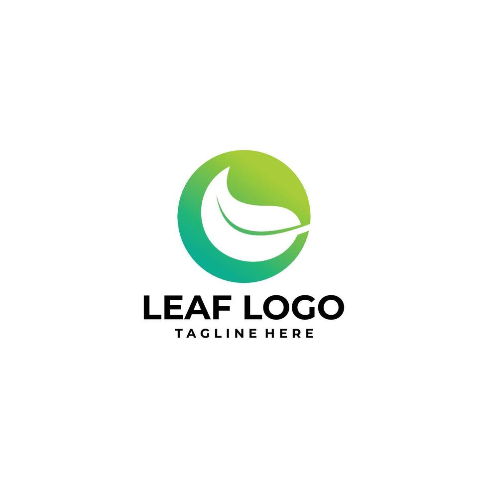 leaf logo icon vector isolated