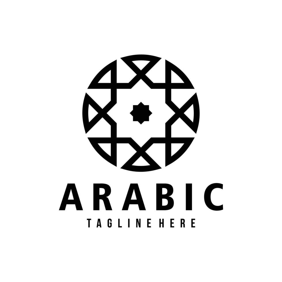vector de icono de logotipo árabe aislado