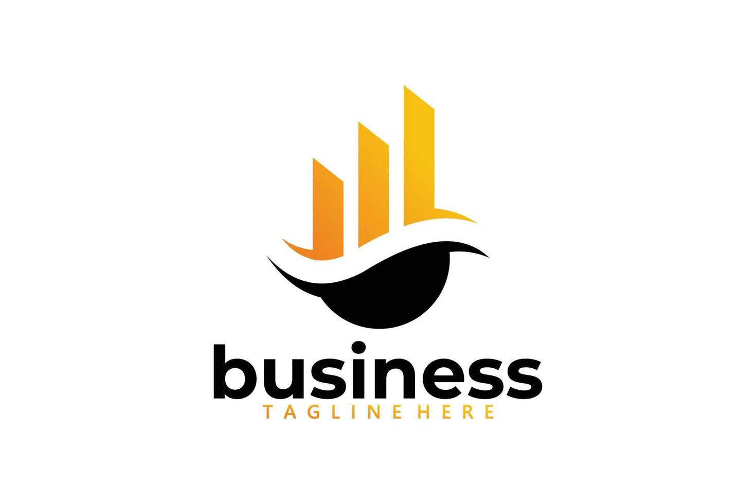 vector de icono de logotipo de estadísticas de negocio aislado