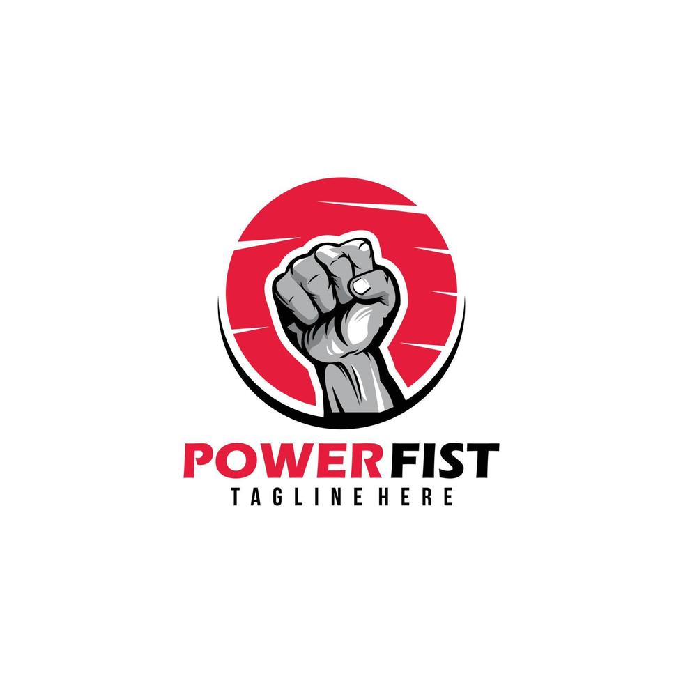 power fist logo icon vector isolated