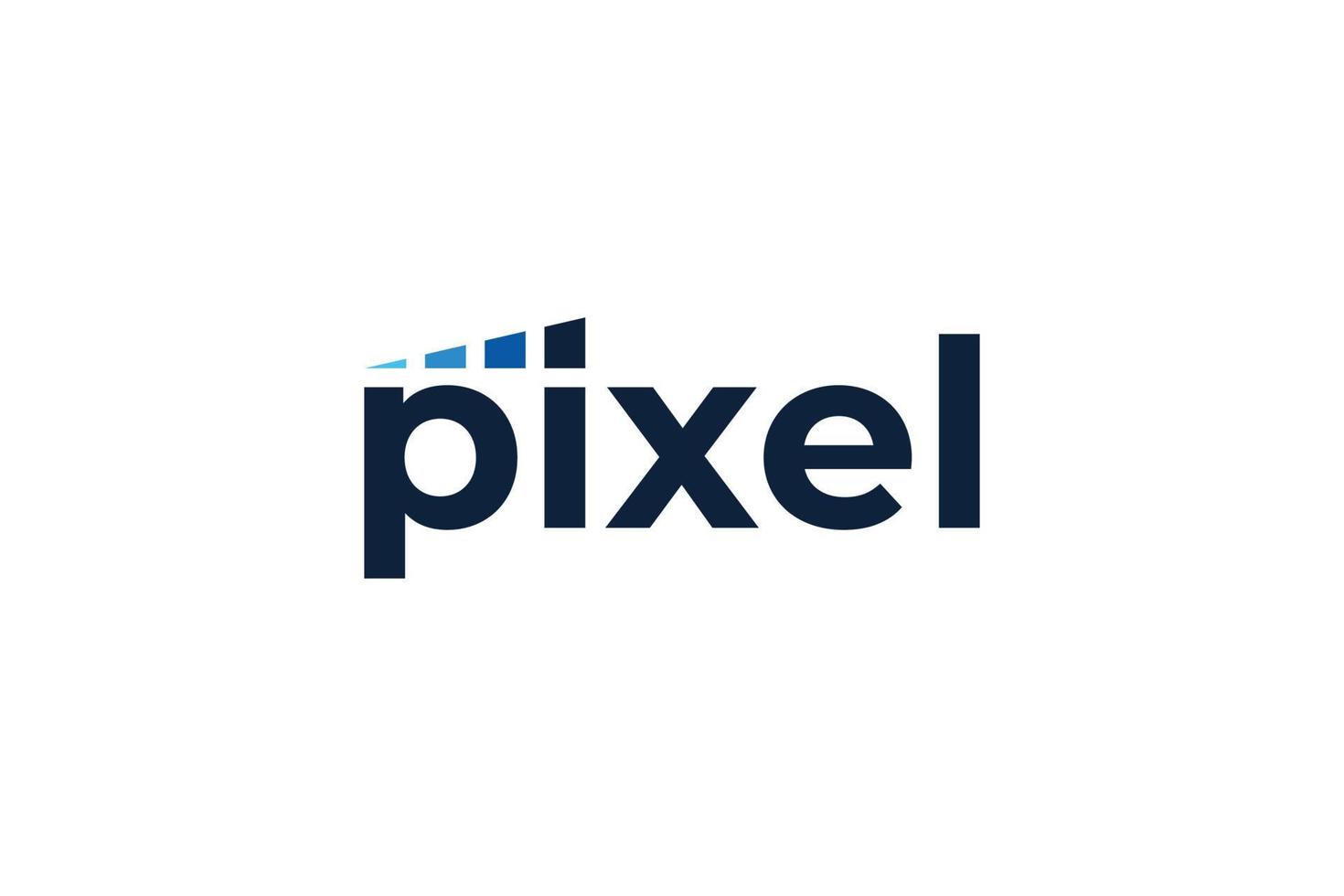 vector de icono de logotipo de píxel aislado